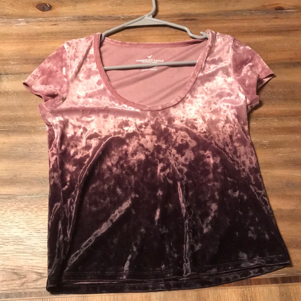 tight fitted velvet top